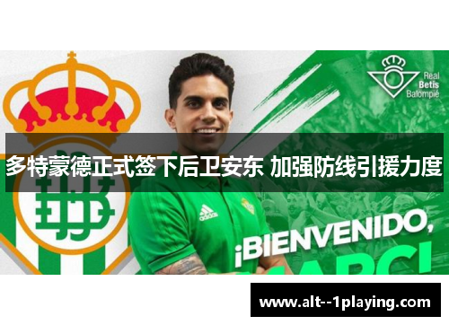 多特蒙德正式签下后卫安东 加强防线引援力度